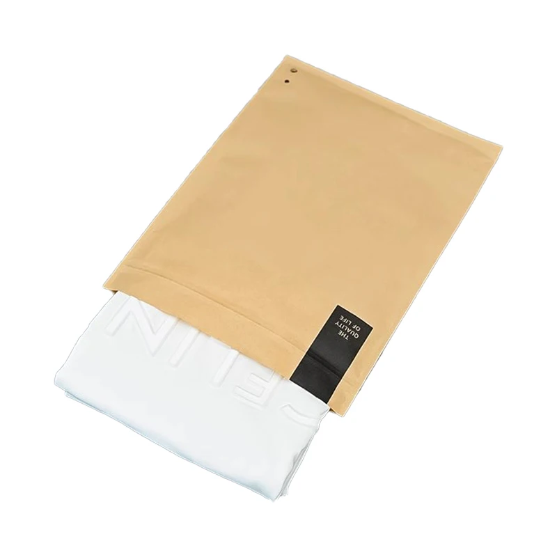 Biodegradable Custom Logo Eco-Friendly Packaging Clothes Zipper Poly Mailer Bag Bubble Mailer with Logo