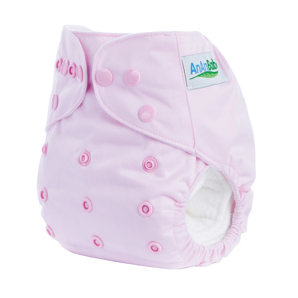 2023 AnAnBaby Ecological  Environmental Leak Proof  Plain Color  Baby Diapers