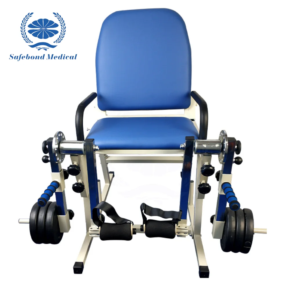 Safebond Adjustable Quadriceps Trainer Active Passive Flexion Training Equipment for Knee Joint Wheelchair Compatible Patch Type