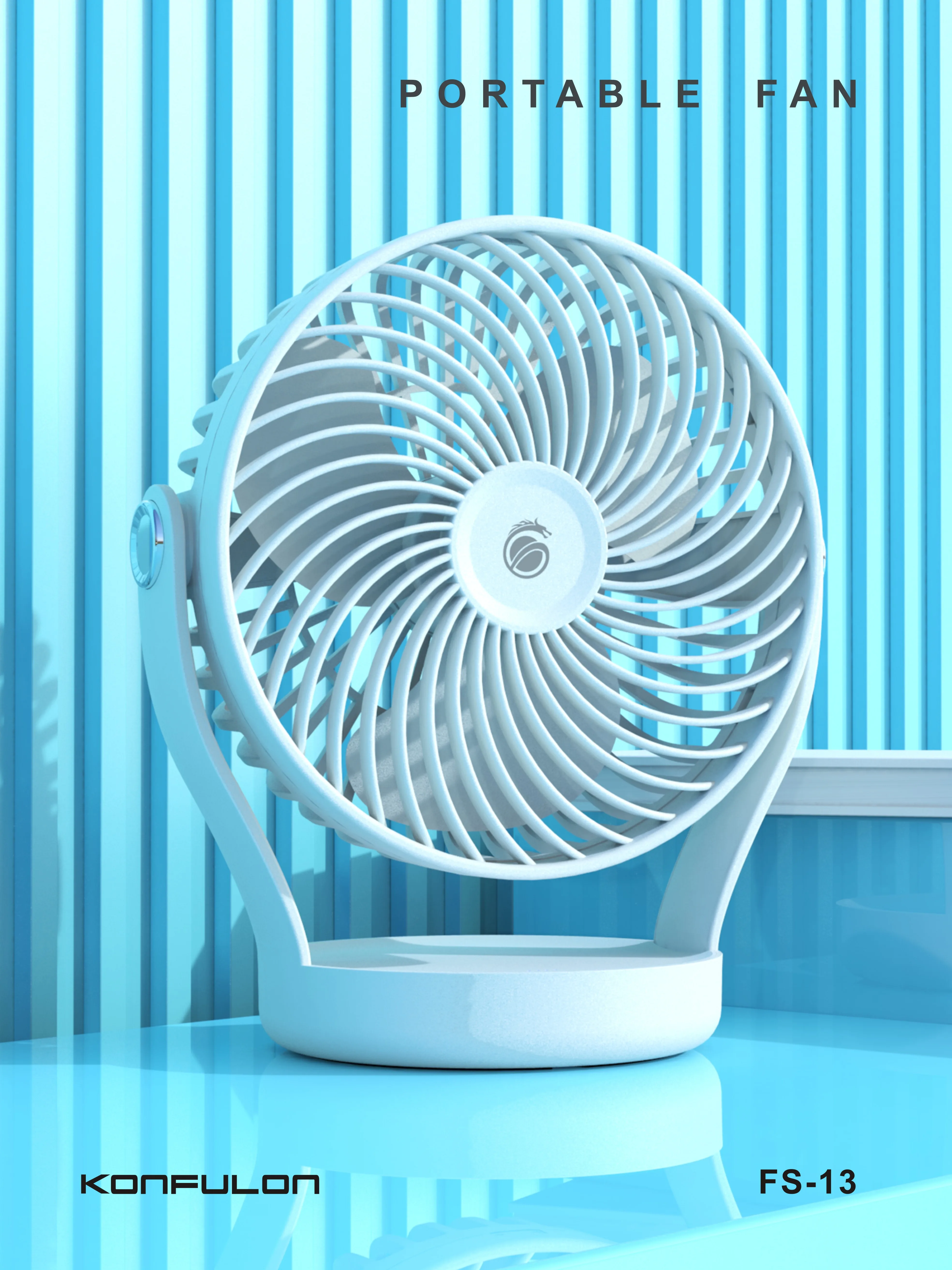 KONFULON 2024 top Selling new Desk Fan 4 Speed Adjustable Head 360 Degree Rotatable Personal Fans Small Table Fan for travel