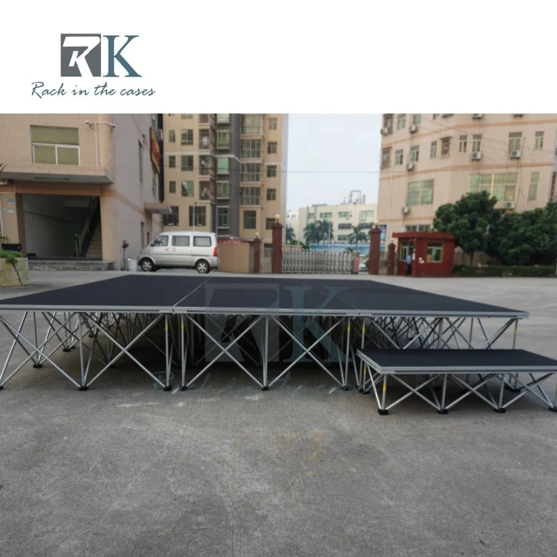 Mobile Folding 40cm H secure stage platform aluminum dance wedding stage
