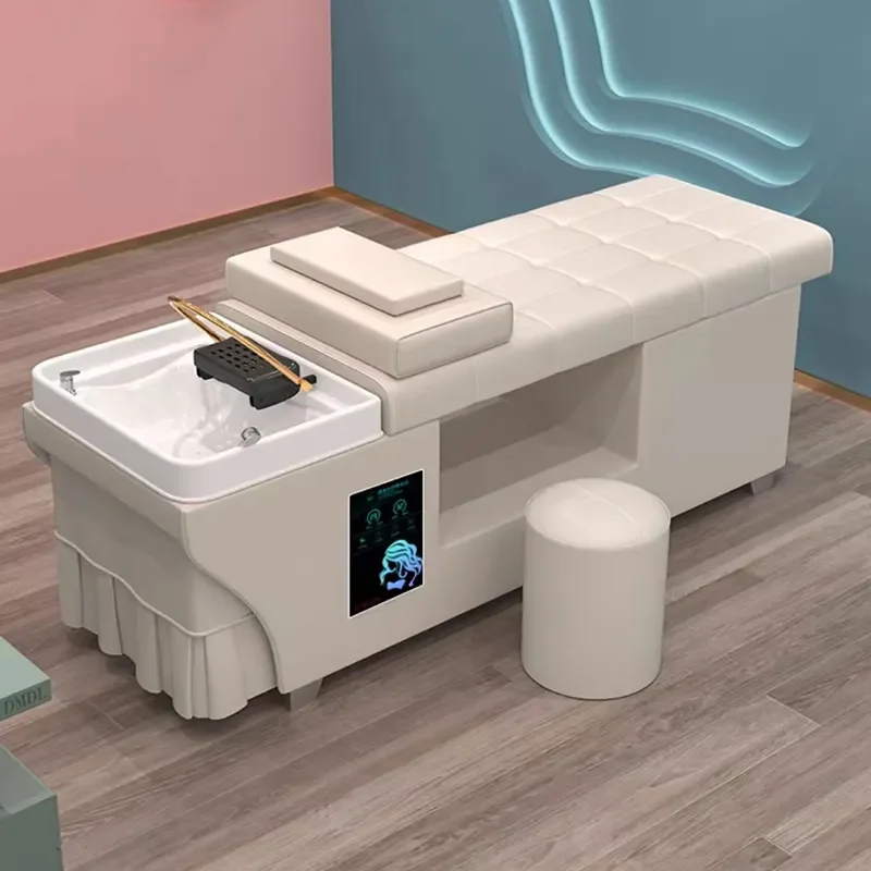 Support OEM Beauty Salon Head Spa Hair Wash Bed Thai Massage Shampoo Bed For Beauty Salon