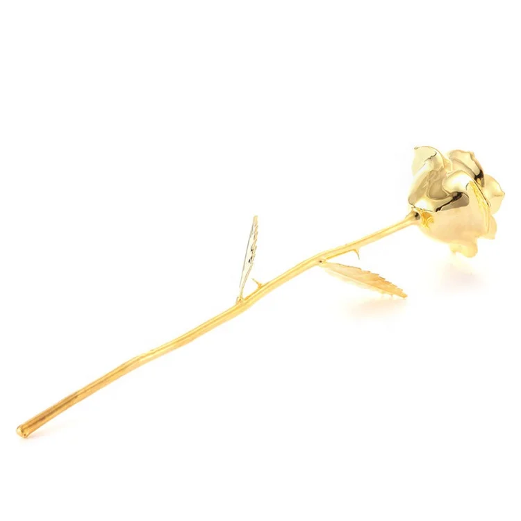 High quality real natural dipped rose flower full gold 24k gold rose for Mother girlfriend and teacher