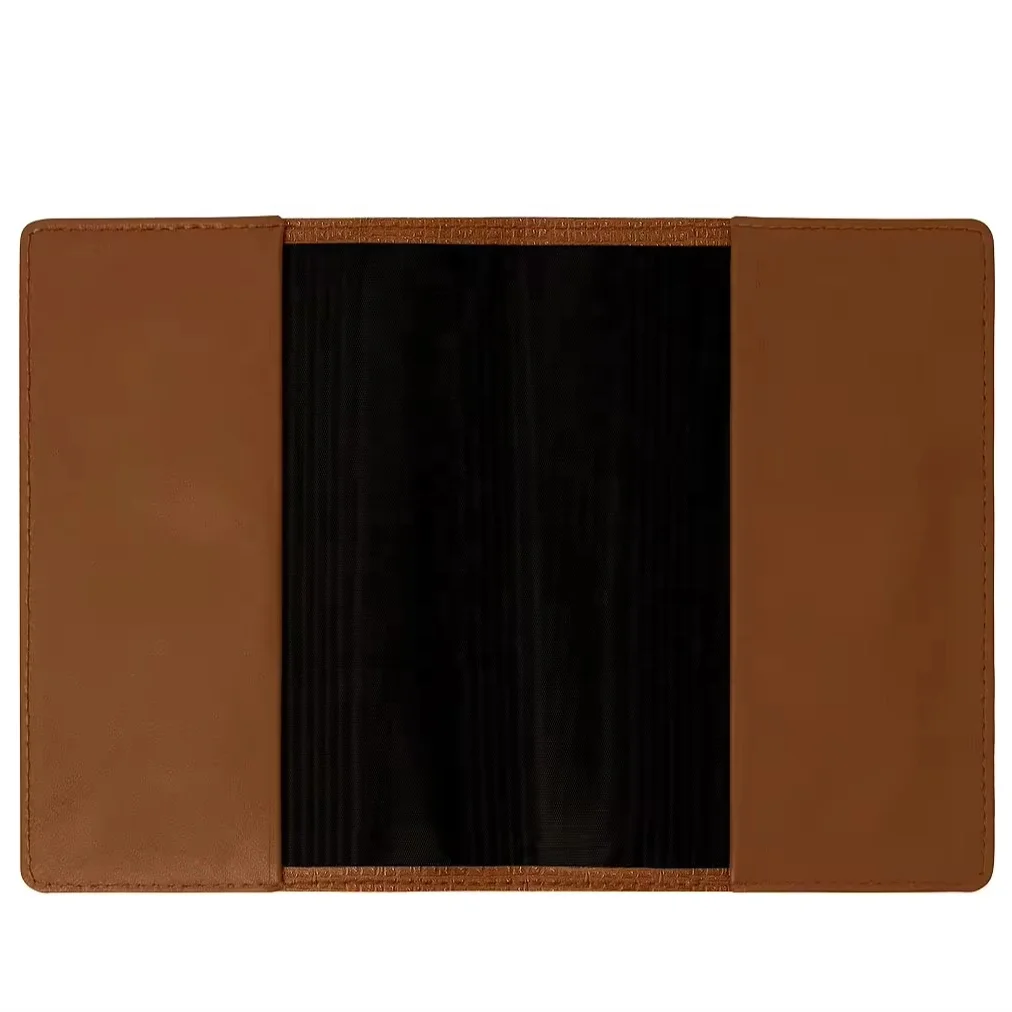 High Quality English PU Leather Card Holder Travel Accessory for Passport Document ID Card Other Documents