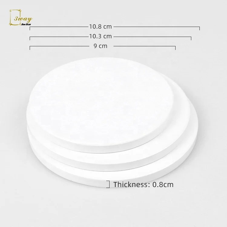 
Free sample coasters custom sublimation or UV printing round shape white ceramic blank tile coasters cup mats 