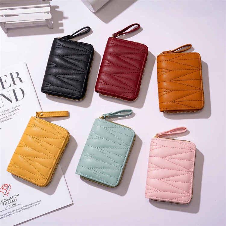 Wholesale 2023 New Accordion Credit Card Storage Bag Mini Women Wallet Luxury Ladies Purse