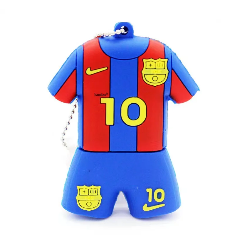 Soccer Sports Team Clothing USB Flash Drive PVC USB Memory Stick Custom Pendrive 2.0/3.0 Suitable for Commemorative Gifts