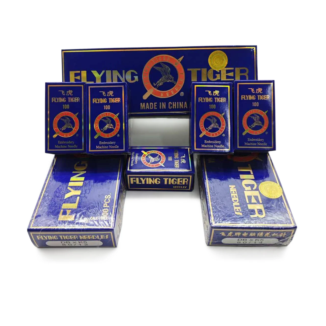 high quality chinese flying tiger embroidery needles 65/9 75/11  80/12   90/14 for hipe speed computer embroidery machine