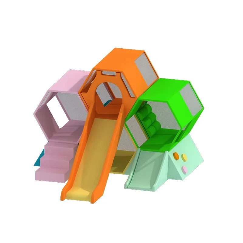 Hot Sale Kids Block Foam Toddler Indoor Playground Soft Play Set Honeycomb Slide Soft Play Equipment