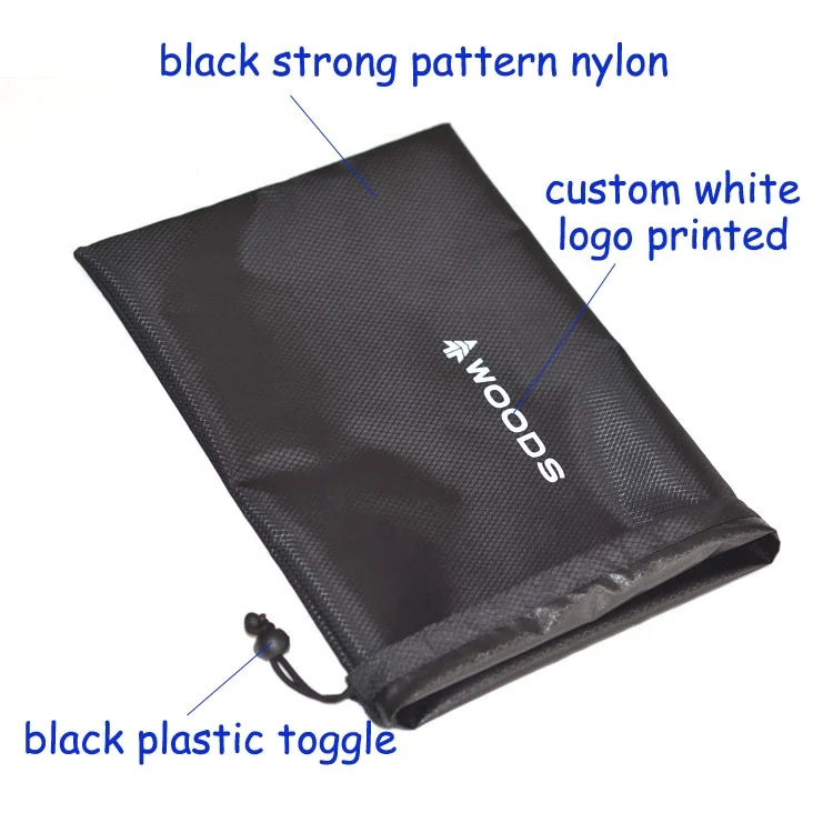 Strong Nylon 420D polyester pattern drawstring waterproof toll packing bag