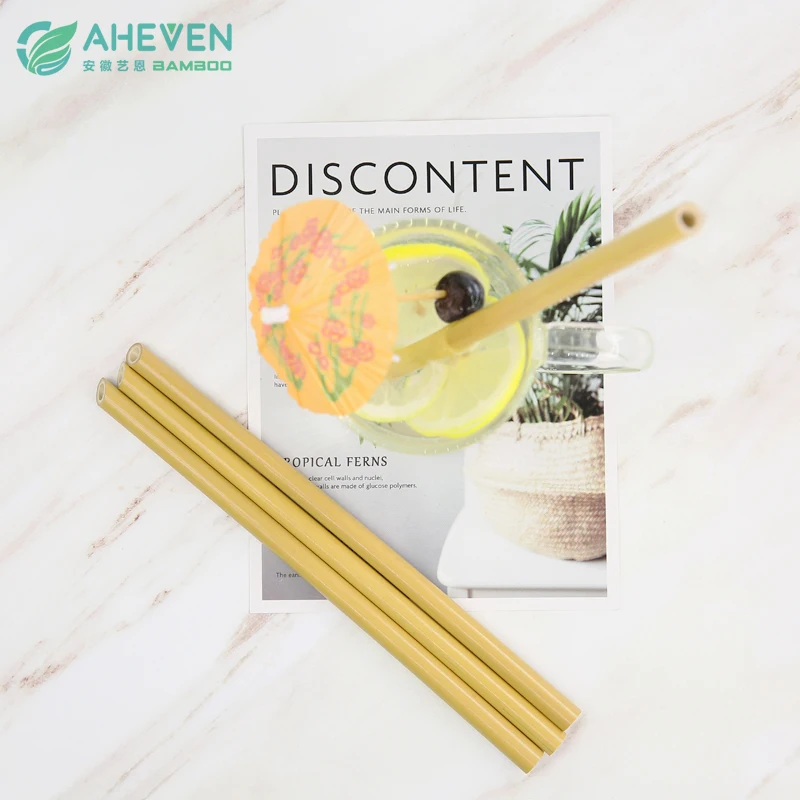 High quality drinking bamboo straw in bar accessories