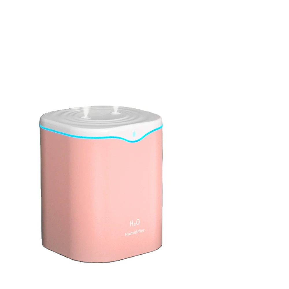 USB Air Humidifier 2L Double Nozzle Humidifier Diffuser With Colored LED Light Heavy Fog Ultrasonic Diffuser Essential Oil