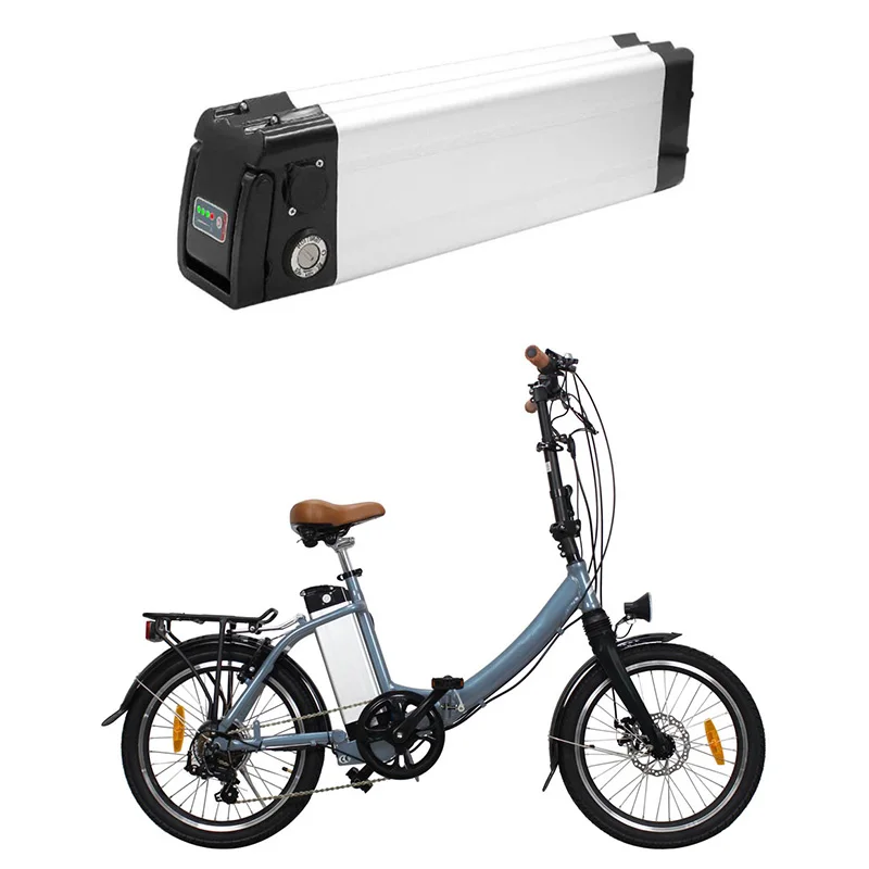 36 Volts 15.6 Hours 20.4 Hours Premium Silver Fish Electric Bicycle Lithium Battery Pack