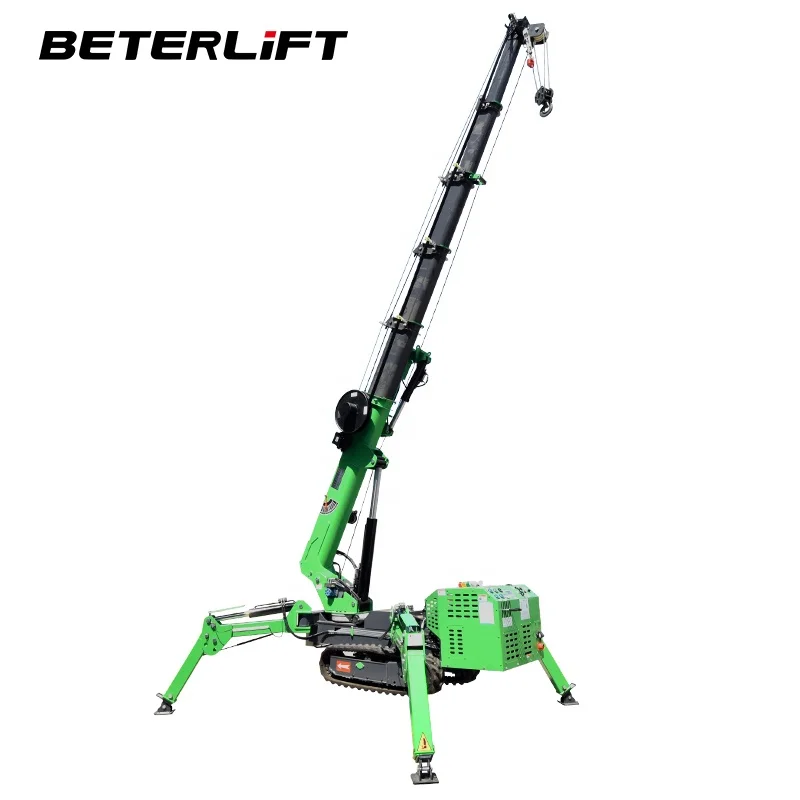 3 Ton 5ton 8ton 10ton 12ton 14ton 16ton Telescopic Boom 360 Degree Mini Crawler Hydraulic Crane Lifting 14m 24M with Fly JIB