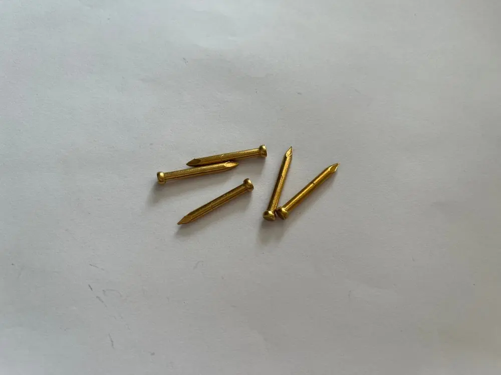 High Quality Gold Brass Nail Brass Wall Pins 25mm Panel Wire for Hanging Photos Picture Frames with Good Price