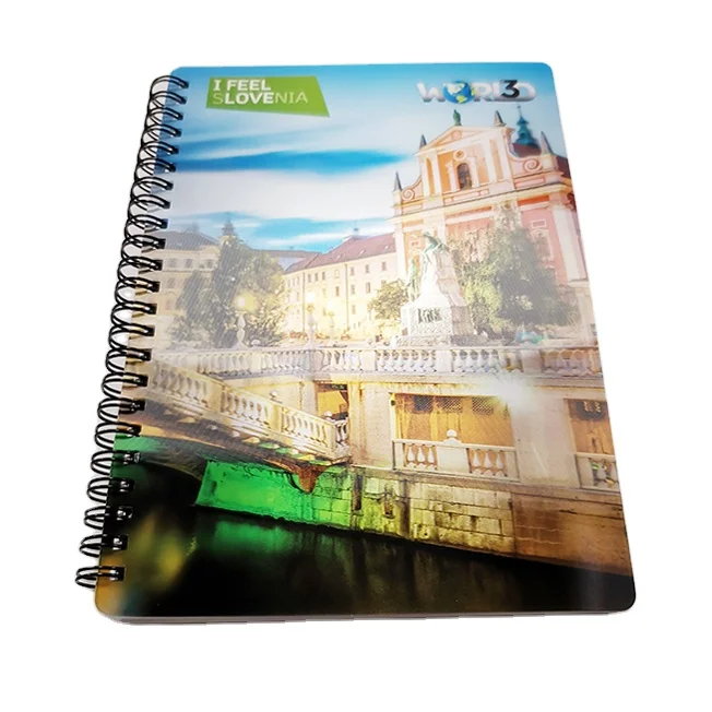 
3D Lenticular Church Cover A5 Notebook Black Wire 3D Spiral Notebook 