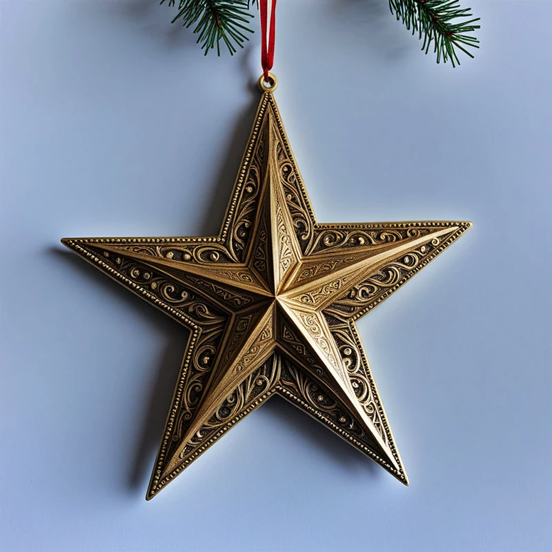Custom crafts resin Christmas tree Star of Bethlehem ornament hanging ornaments handmade home decoration Christmas pendant