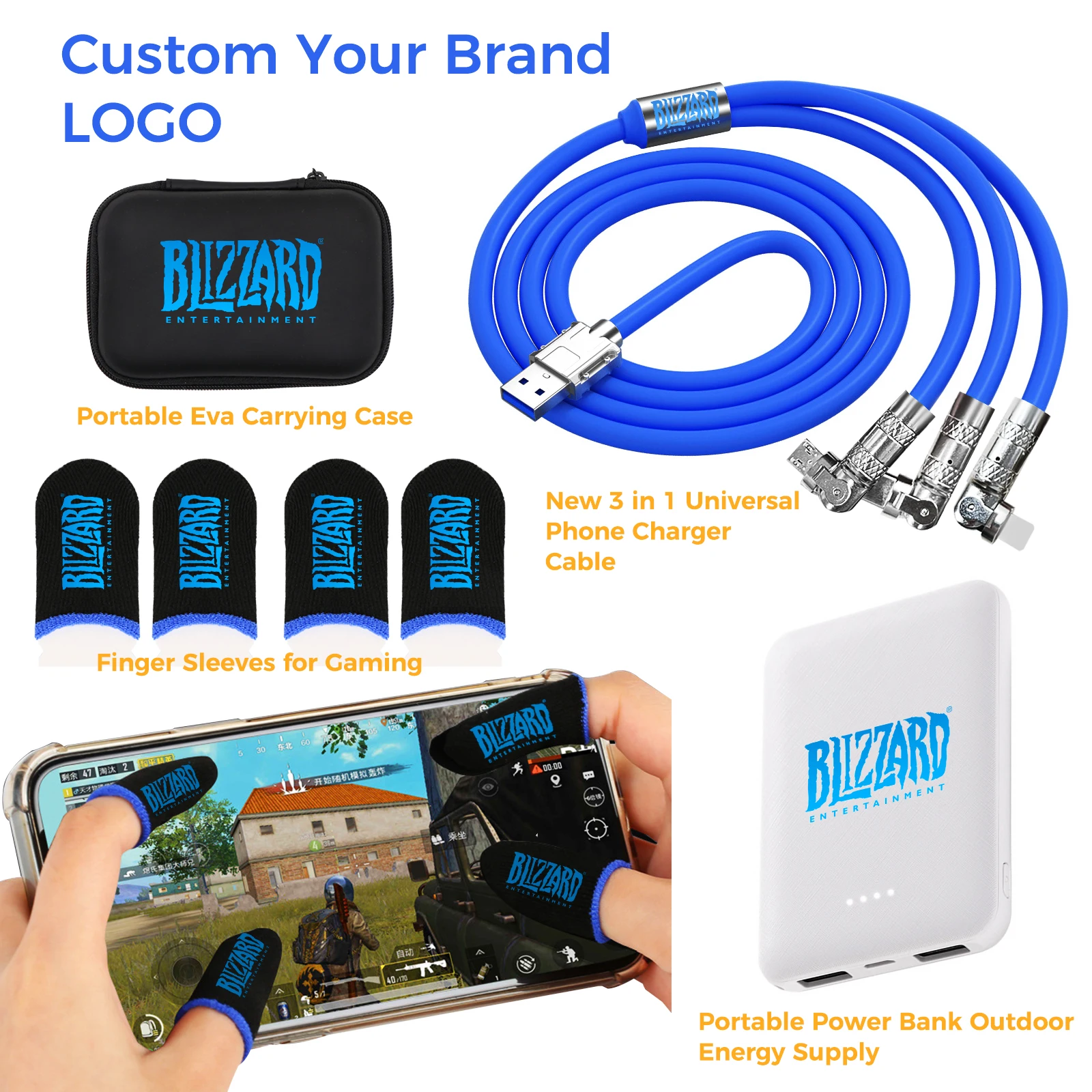 Wholesale 3000mAh Power Bank with 3-in-1 USB Cable Charger Adapter Includes OEM Package-for Christmas or Graduation Gift Sets