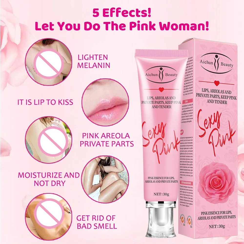 Hot Selling Female Sexy Product Pink Cream For Lips Areolas Elbow Underarm Ankle Inner Thigh And Private Parts Pink Serum