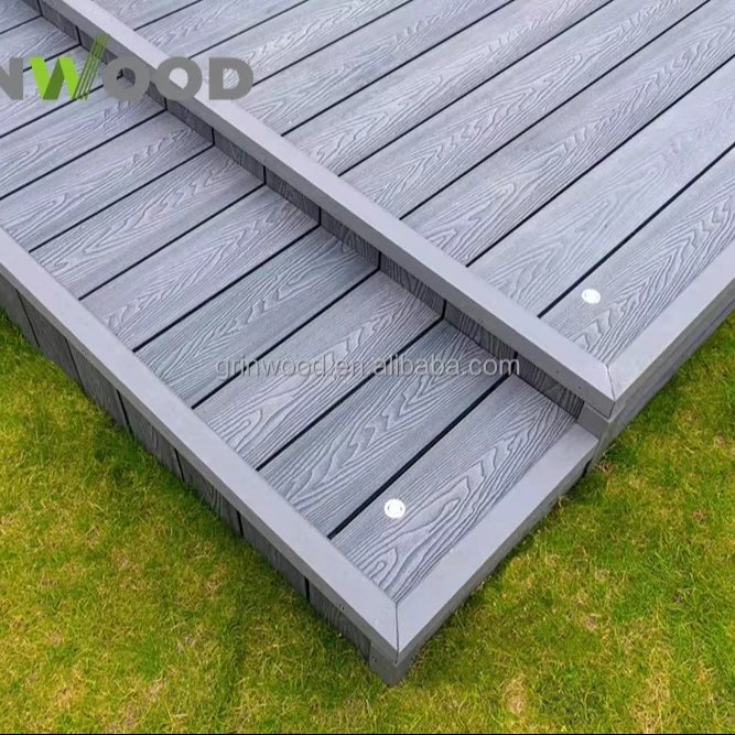 High Quality composite decking board Wholesale 3D wpc decking outdoor Wood Plastic Engineered cover deck wpc factory