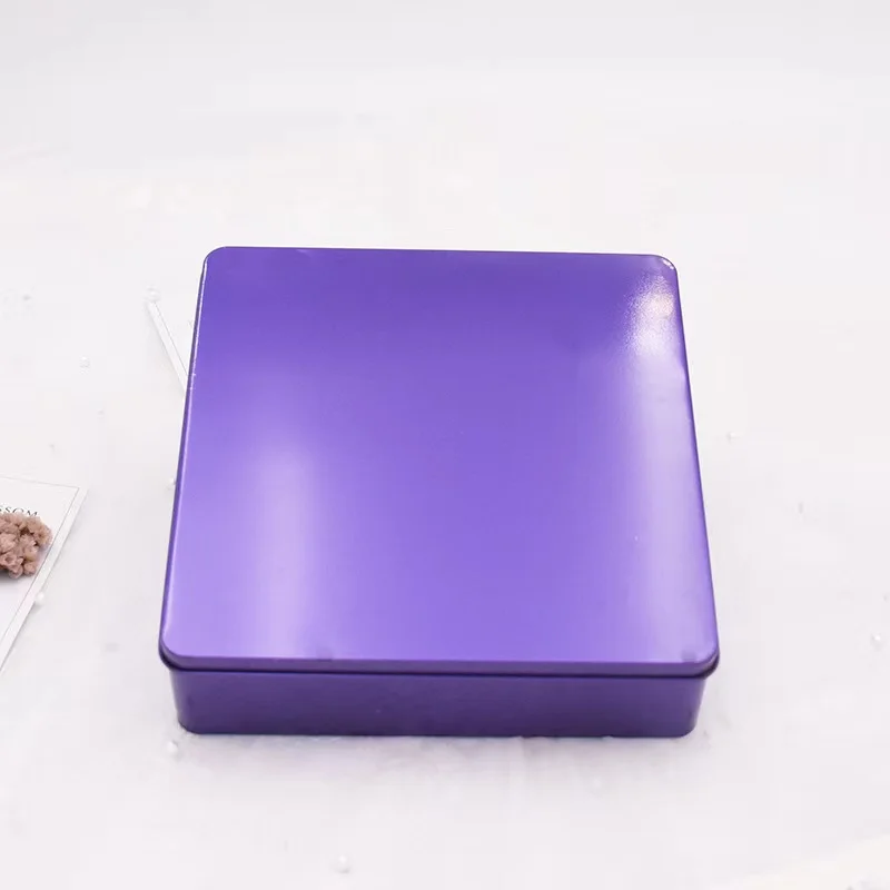19.5*19.5*5.5CM Multi Colors Large Square Shaped Empty Gift Tin Box for Candy Chocolate Biscuits Packing