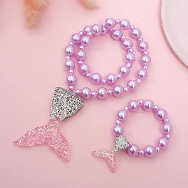  Qushine Girls Colourful Unicorn Bracelets Rainbow Jewellery Sets Party Princess Beads