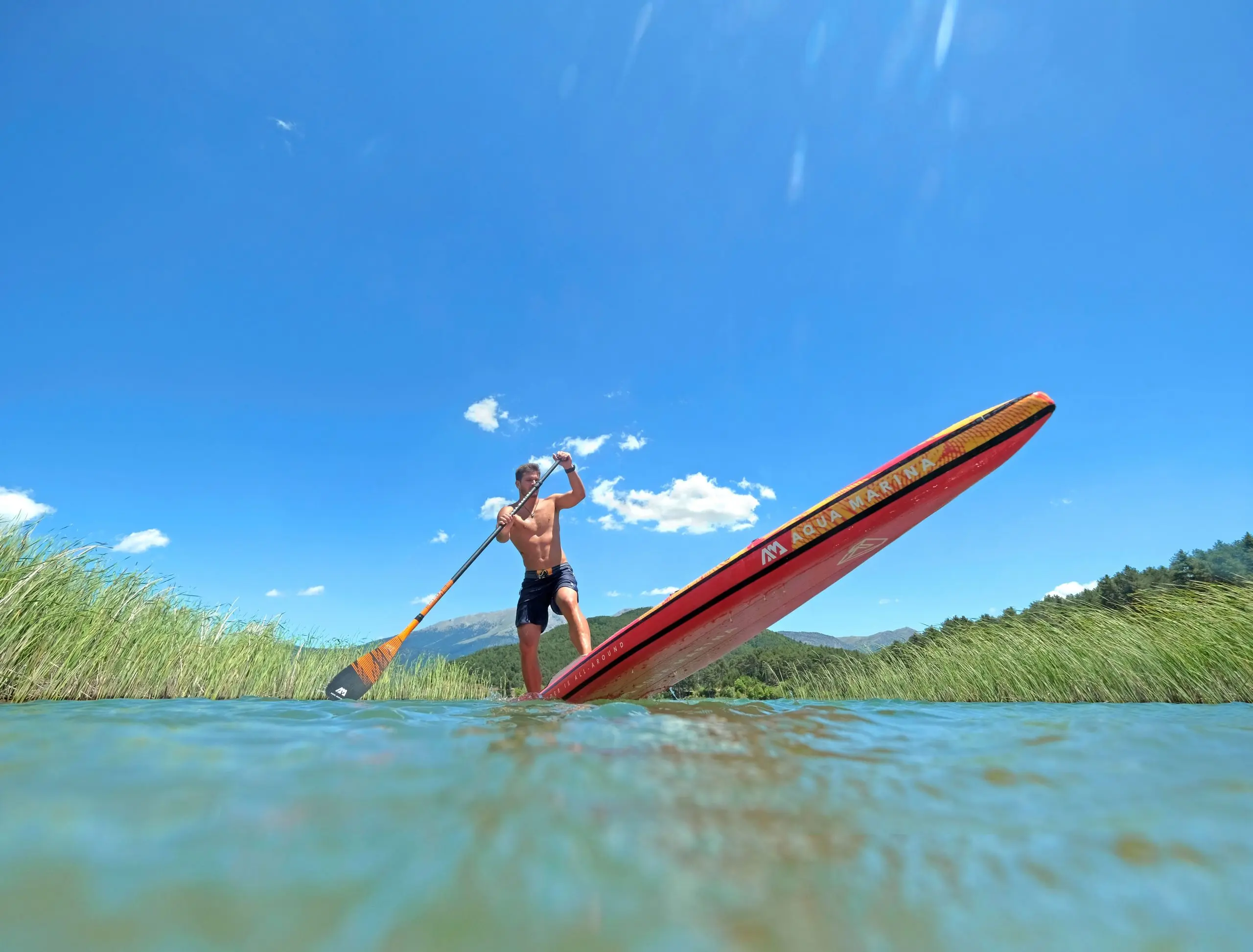 Акция надувная доска Sup для серфинга Aqua Marina Isup аксессуары