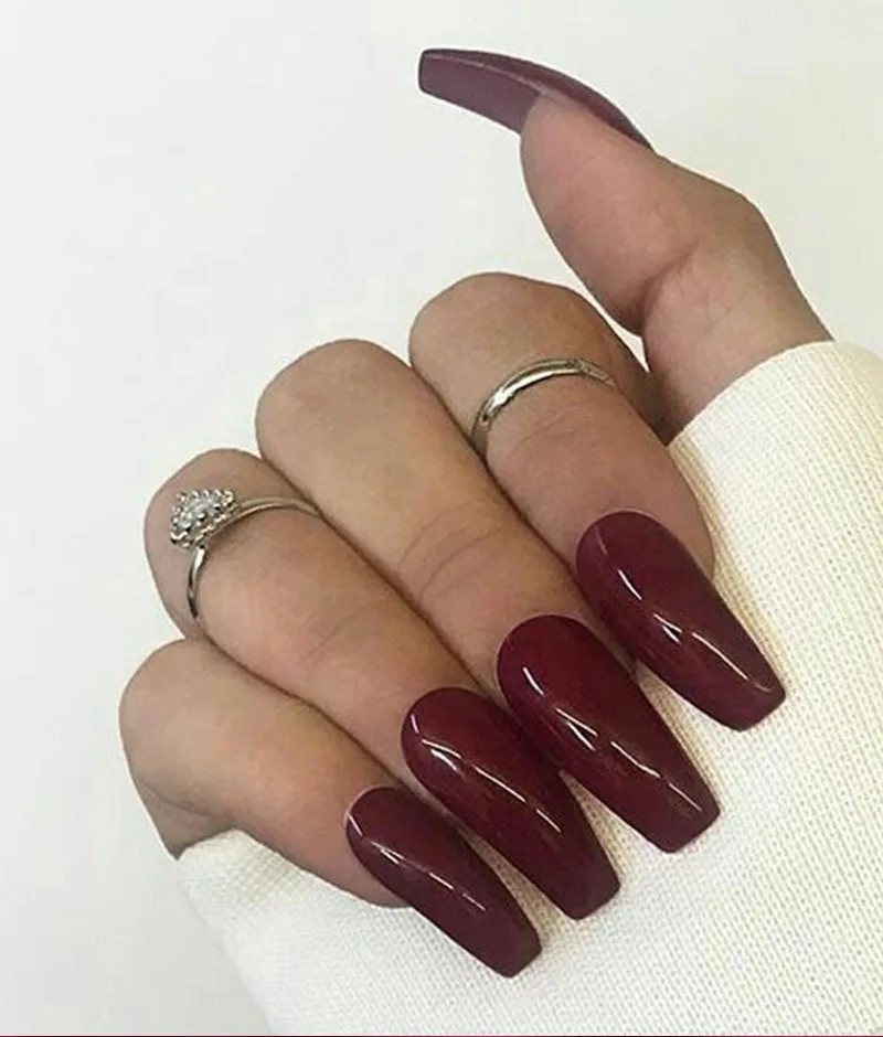 RS ногтей модного маникюра прозрачный накладные ногти пресс для ногтей, для нанесения с помощью клея бесплатный образец продлить гель для женщин