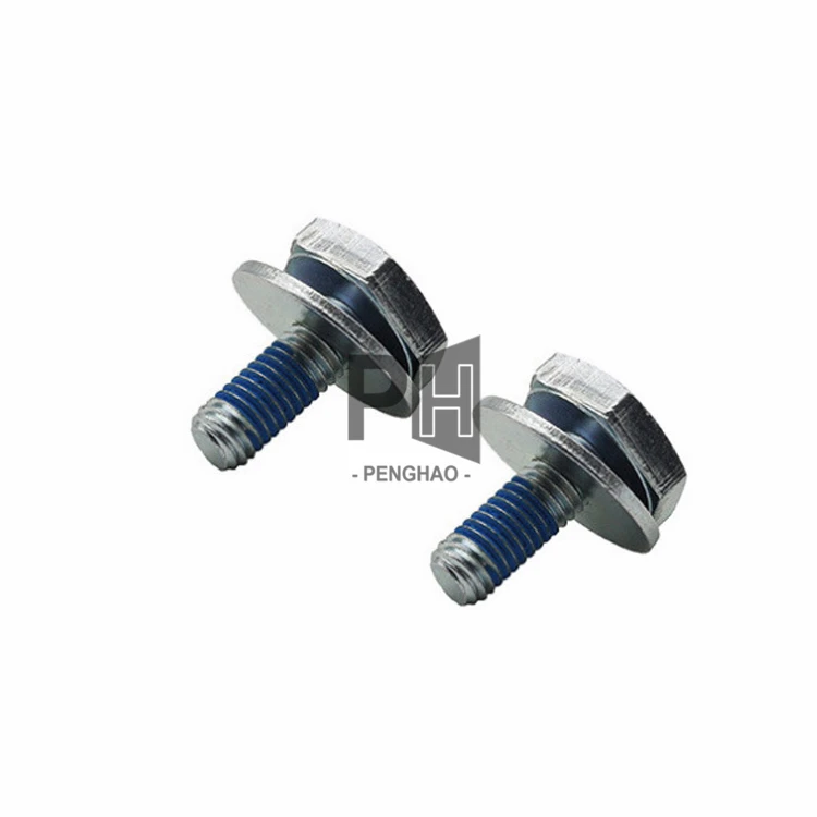 Adhesive Three-Combination Screws Anti-Loose Anti-Drop Anti-Slip Anti-Vibration Coated Nylon Patch Hex Socket Bolts