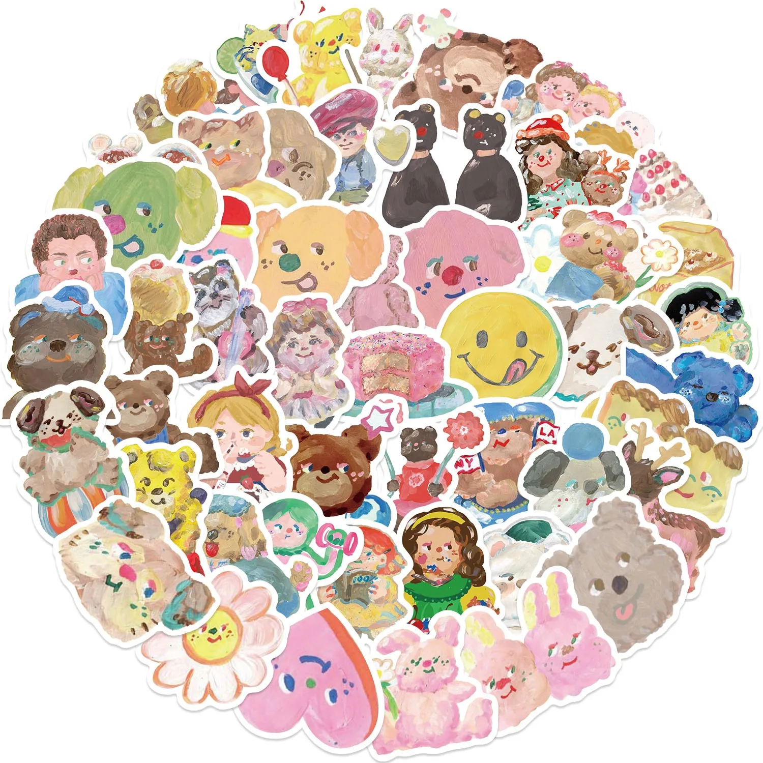 Waterproof 55 pcs graffiti children kawaii sticker cute vinyl journal sticker