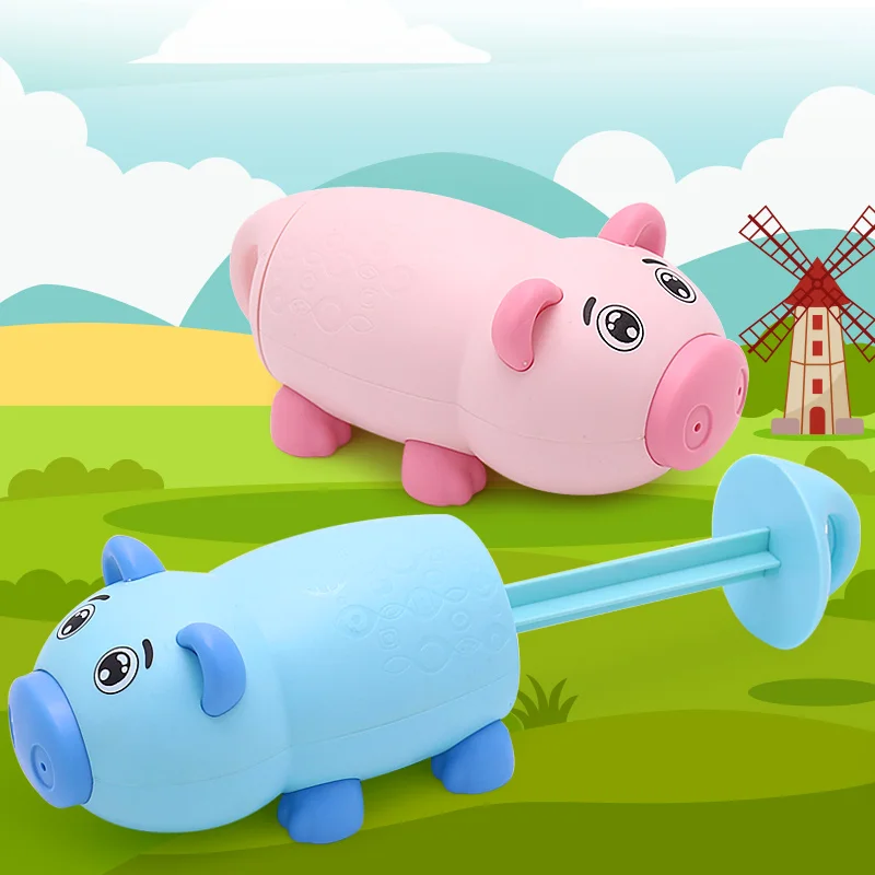 Pig Water Cannon Toy For Bathroom 8 Pieces In One Display Box