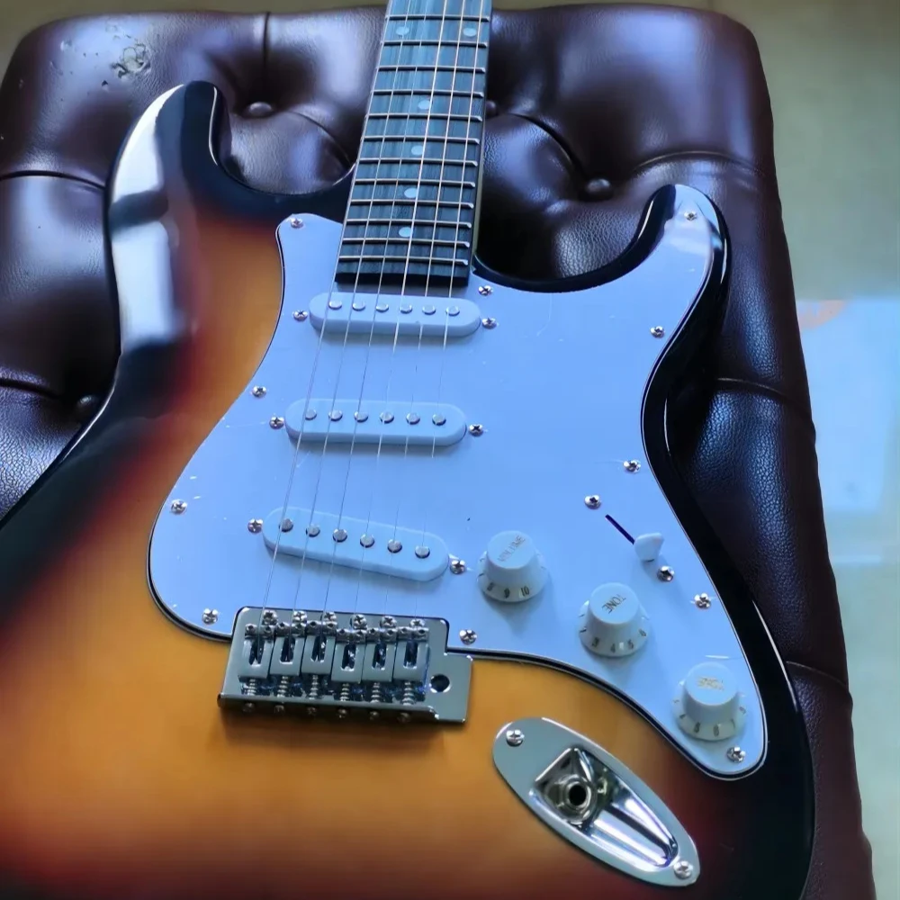 Wholesale China Factory ST Electric Guitar Basswood OEM Electric Guitar in stock  Accept Custom LOGO