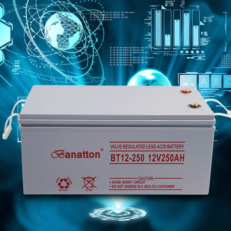 Banatton Green Long Lifespan Valve Regulated Lead Acid Solar Energy Storage AGM 12V250Ah Rechargeable Battery For Egypt