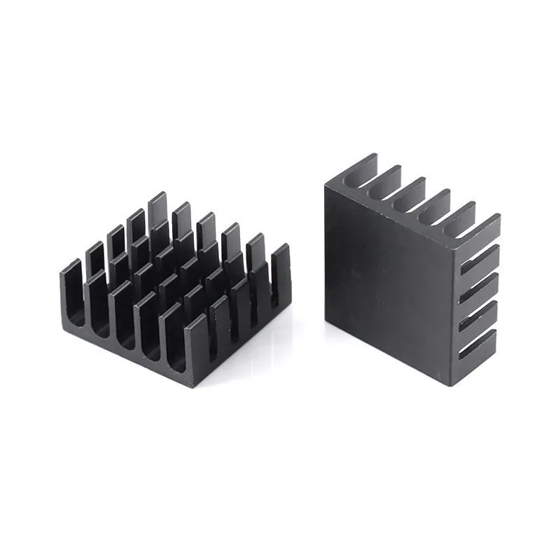 10 шт. 22*22*10 мм радиатор охлаждающий ребро радиатор алюминиевый кулер вентилятор теплоотвод черный 22x22x10 мм для микросхемы LED CPU маршрут компьютера