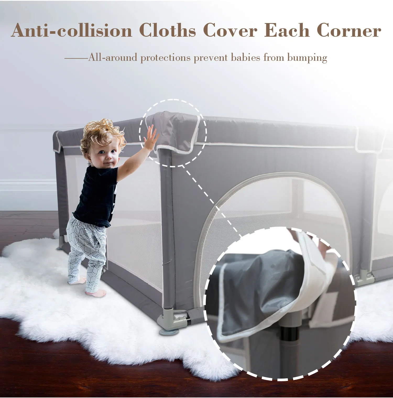 2024 Kids Playpen Safety Play Yard Fence Baby Playpen