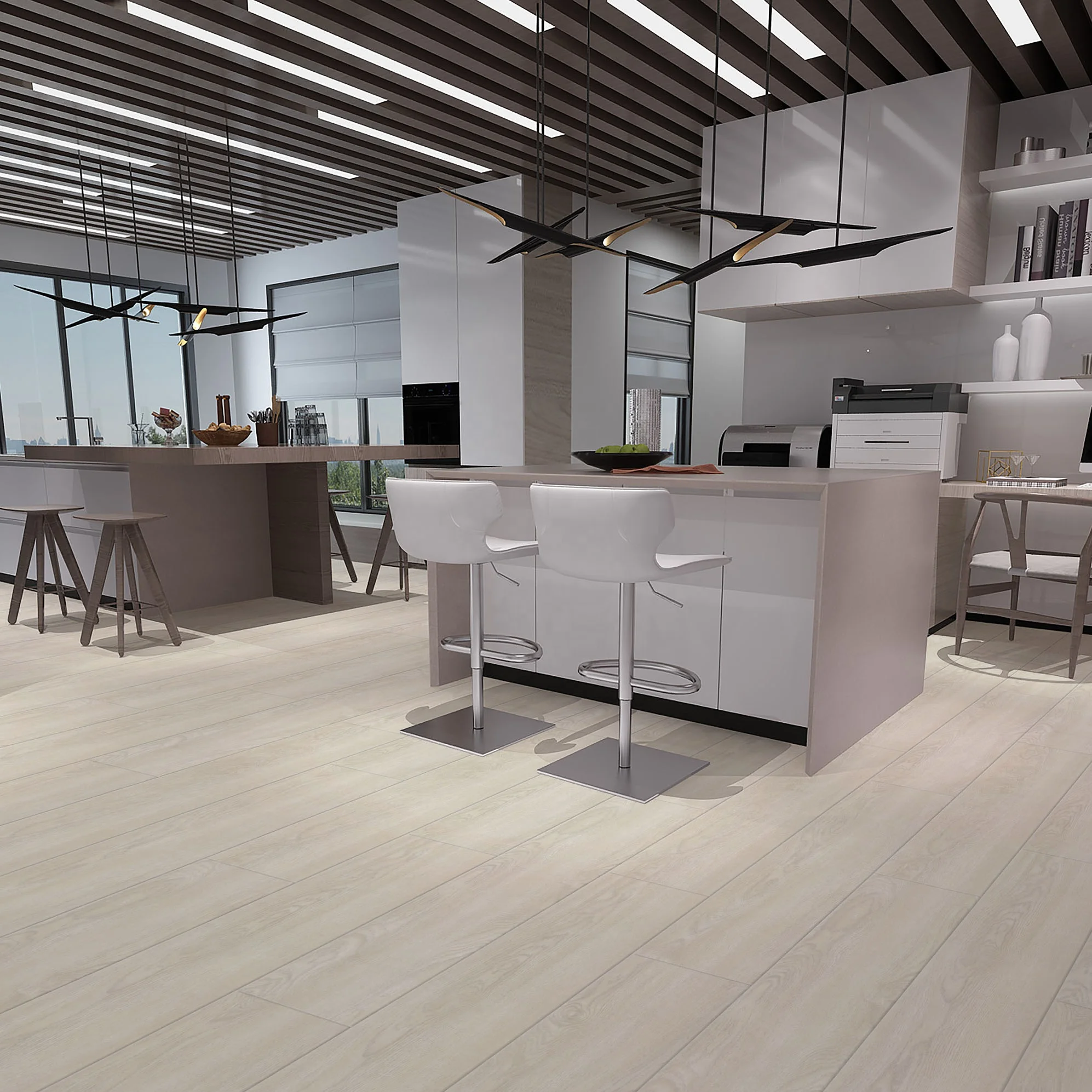 Waterproof 9mm Wood Grain PVC Click Vinyl Plank WPC Indoor Decking Tiles Flooring