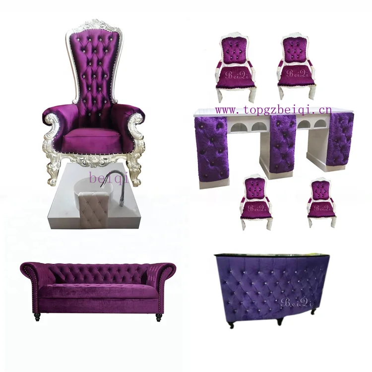
Classic massage salon kids butterfly high back throne chair for pedicure 