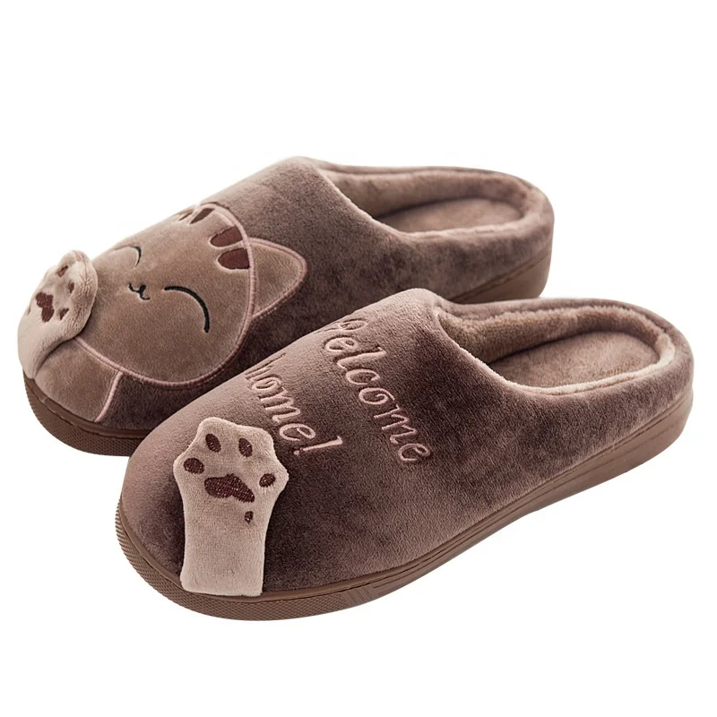 
Wholesale Comfortable Winter Fur Animal Shaped Adult Slipper for Men 
