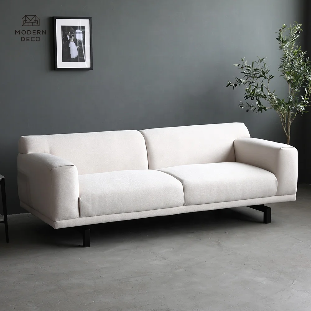 
fabric white linen sofa 3 seater modern nordic scandinavian canape divano 2021 for star room lounge living mordern design 