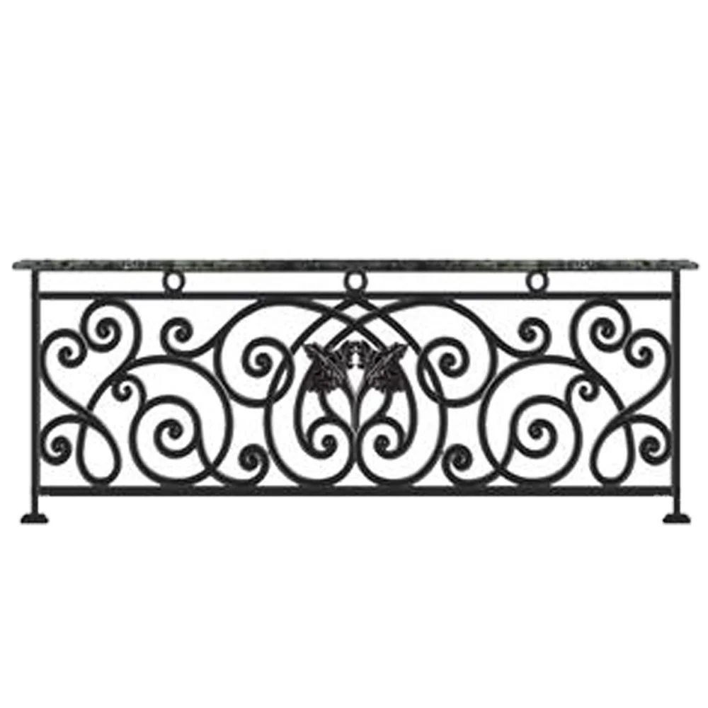 Bronze Cast Aluminum Stair Railing and Terrace Baluster Railing Design Aluminum Handrail