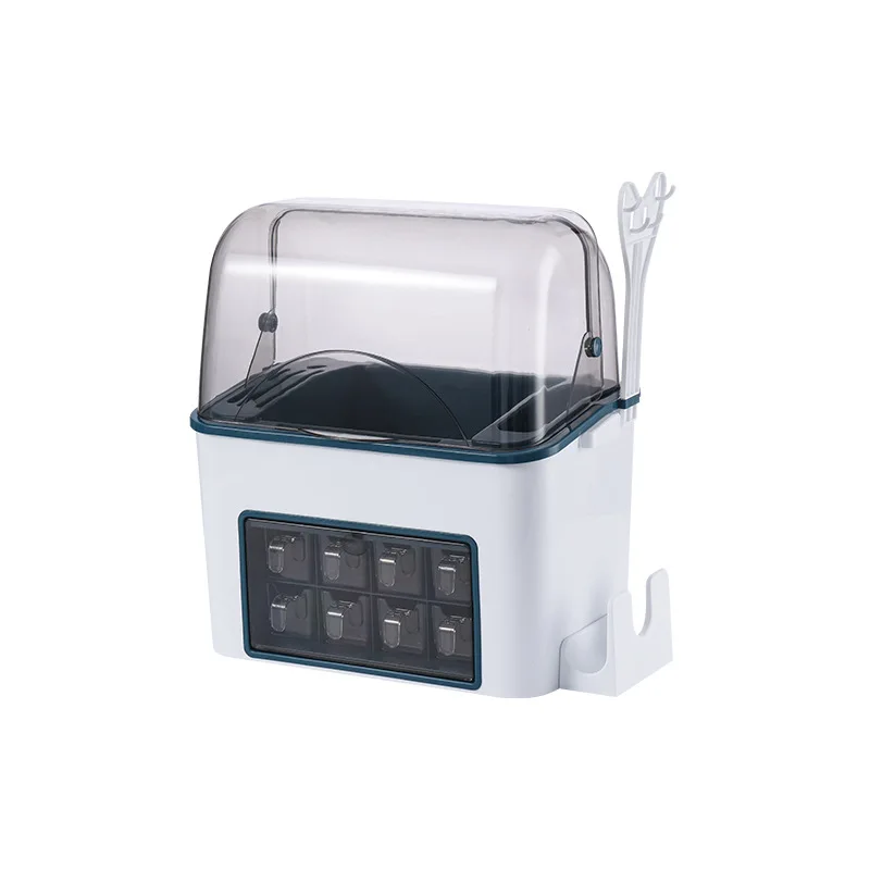 Kitchen double layer seasoning bottle storage shelf multi-function spice rack mix tool holder rack