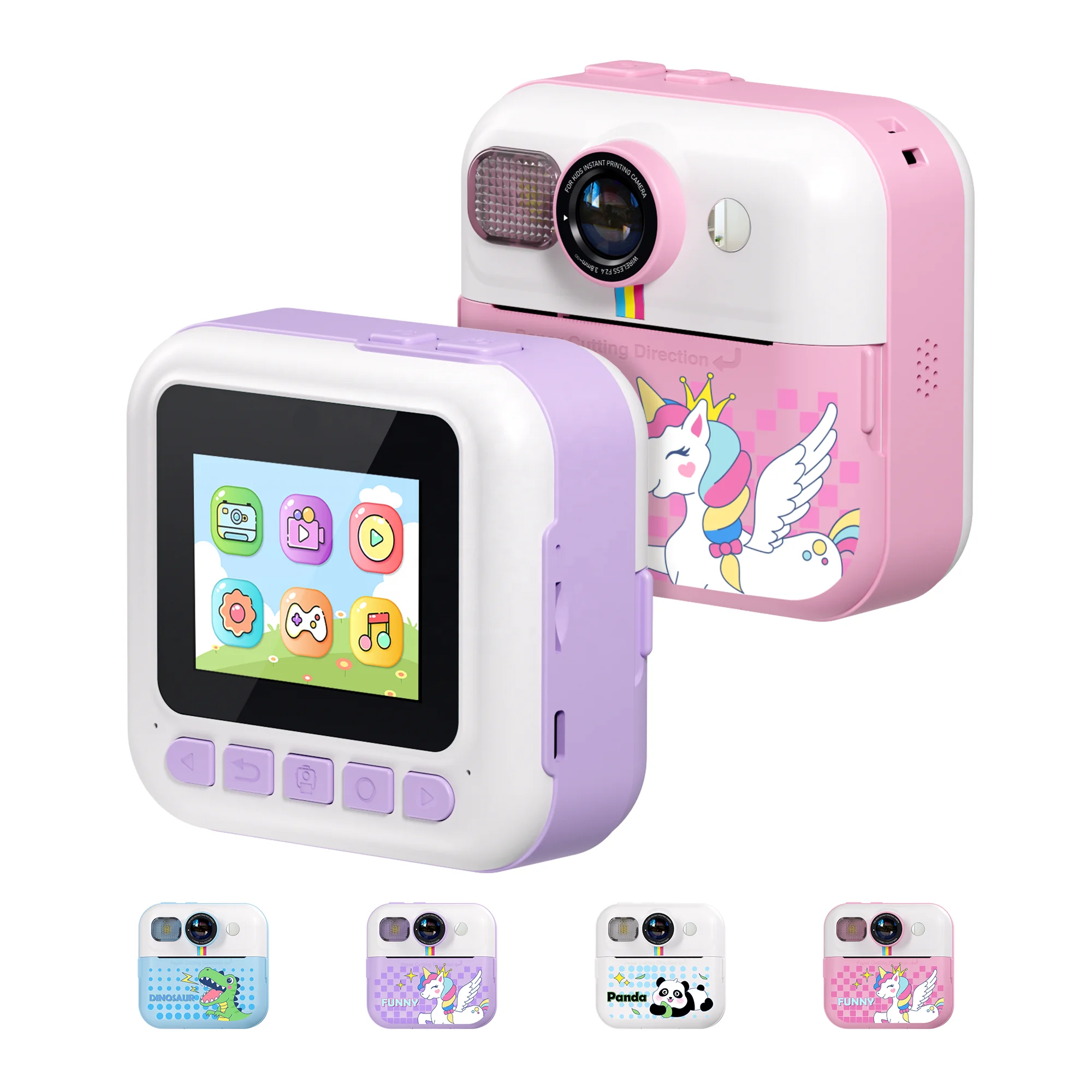 YMX CP02 Mini Cute Blue Pink Technological Environmental Creative Toys Educational Instant Kids Print Camera for Baby Girl Boy