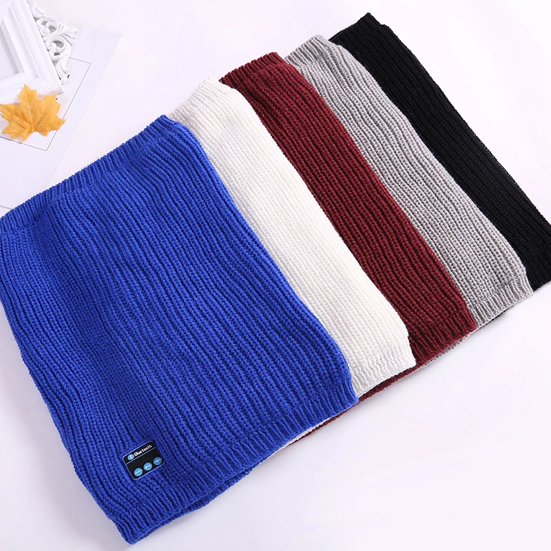 
New Products Bluetooth Bufanda Hombre Mujer Rechargeable Women Thick Warm Winter Cotton Scarf Scarves With Earphone Headphone 