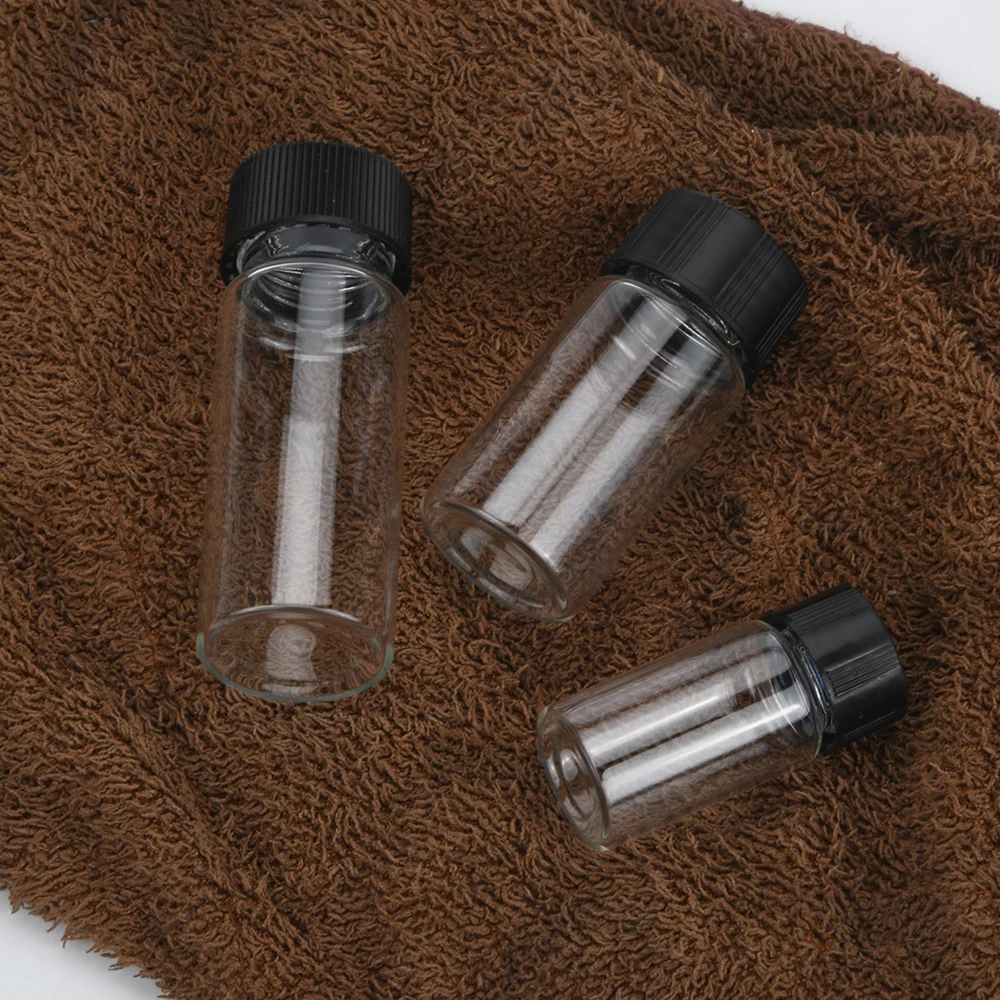 1.5ml clamp top glass sample vial glass hplc vials pharmaceutical storage bottle sampling vials