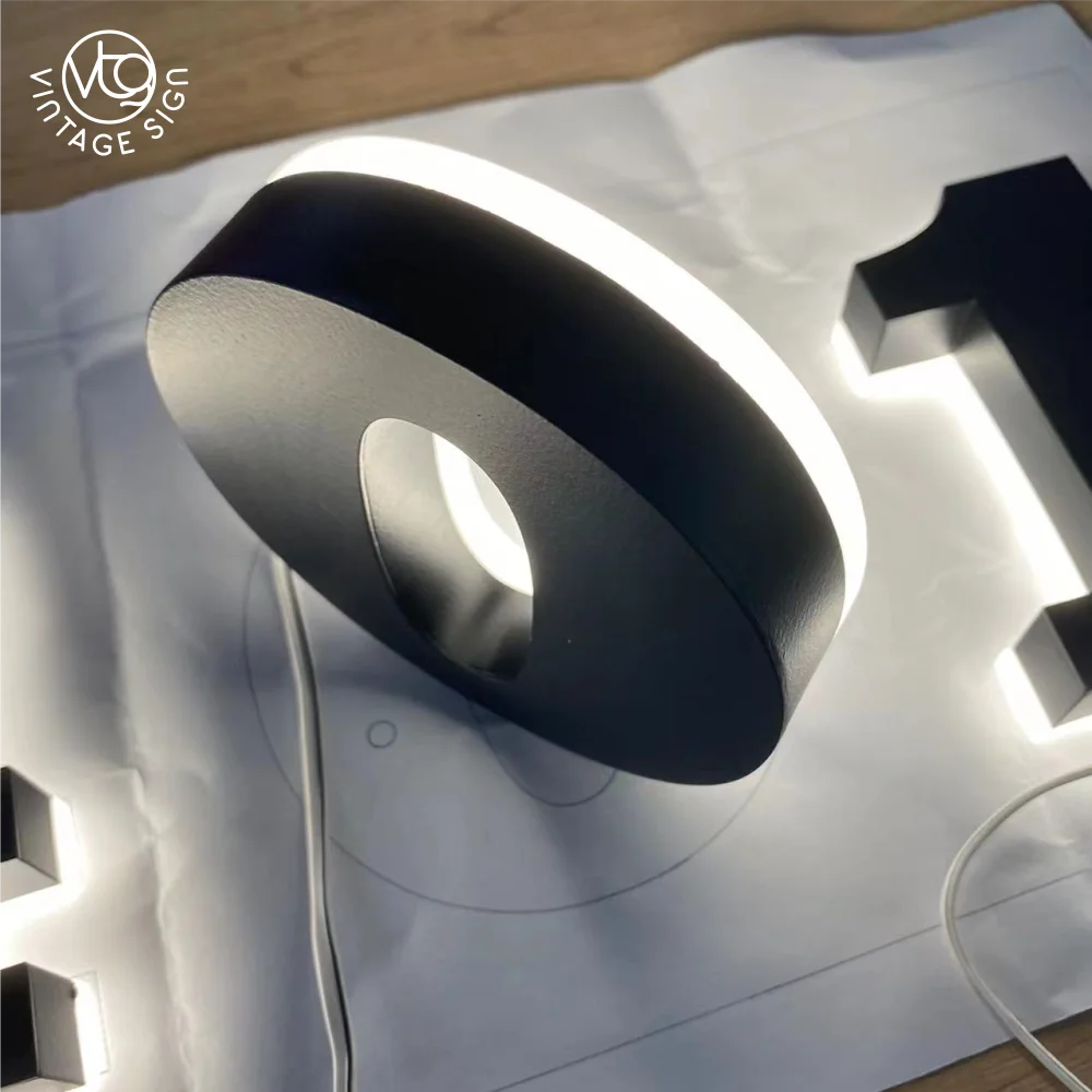 Custom 3d Signage House LED Light Names Outdoor Halo Lit Sign Acrylic Signs How To Make Backlit Letters With Factory Prices