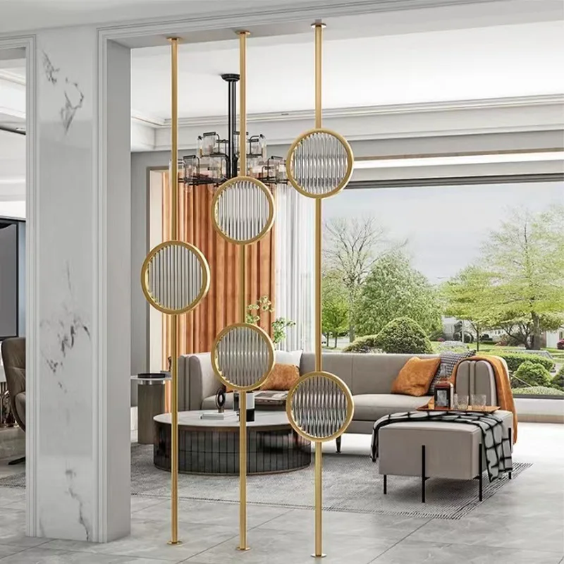 Бесплатный образец, пользовательский новый продукт, золотой алюминий, лазерная резка, цветок, полые резьбы, нержавеющая сталь, разделитель для комнаты