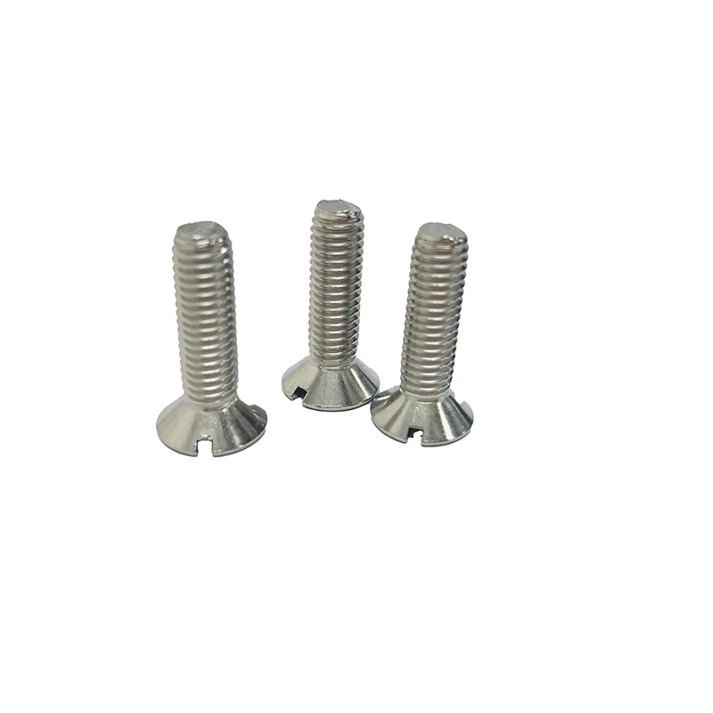 Hot Sell M3 M4 M6 Stainless Steel Slotted Screws Countersunk Screws