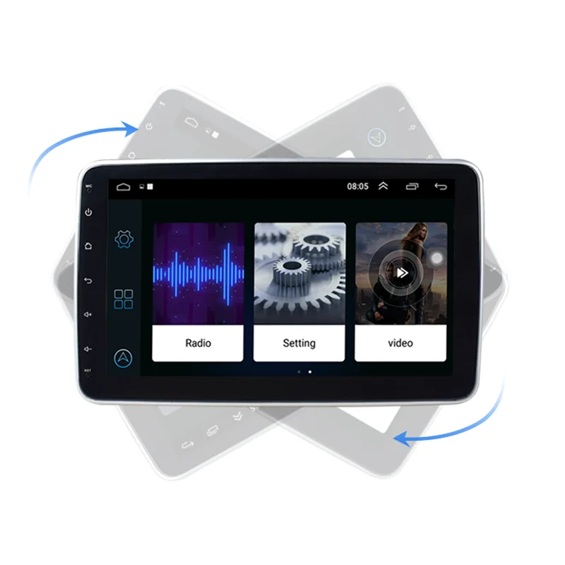 Leshida 10 Inch Car Video Dvd Player Car Radio Music Touch Screen Android 360 degree Car Stereo 1 Din