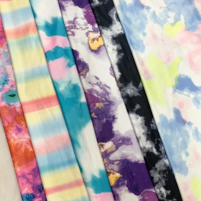 DTY brushed milk silk fabric DBP double brushed 95% polyester 5%spandex fabric custom knitting dty brush print fabric