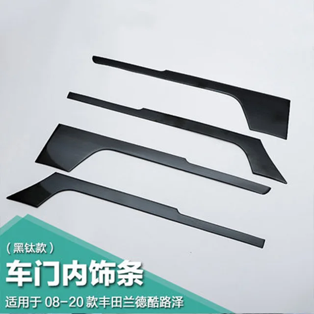 08-21 Land Cruiser door silver interior patch Land Cruiser modified decorative strip LC200 handle armrest  for toyota